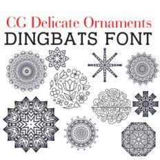 cg delicate ornaments dingbats