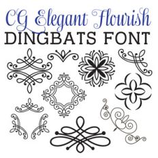 cg elegant flourishes dingbats