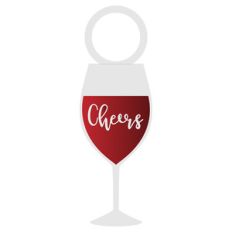 wine glass wine tag