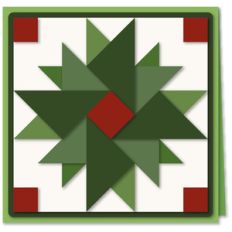 twisted star quilt block 5x5 card