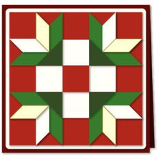 peony cross quilt block 5x5 card