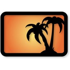 palm tree card