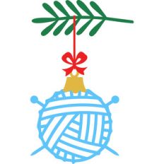 knitting lover ornament