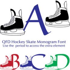 qfd hockey skate monogram font