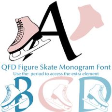 qfd figure skate monogram font