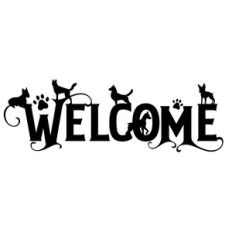 welcome dog sign