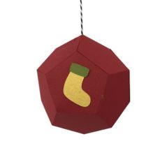 stocking hexagon ornament