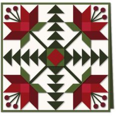 carolina lily quilt block 7x7 card