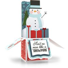 5x7 box card snowman
