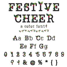 festive cheer color font