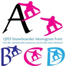 qfd snowboarder monogram font