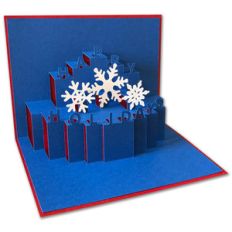 happy holidays pop-up card