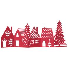 christmas village accordion card