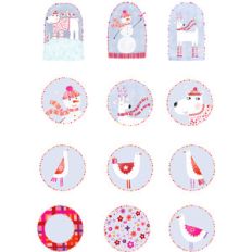 boho winter creatures stickers