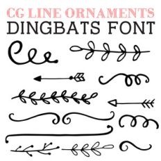 cg line ornaments dingbats