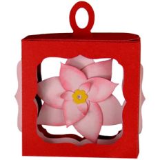 christmas poinsettia hanging ornament box