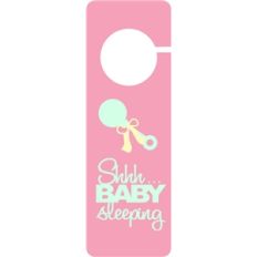 baby sleeping doorhanger