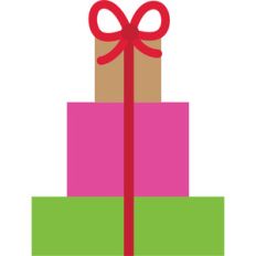 stack of presents - christmas town