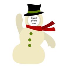 paper doll snowman photo frame
