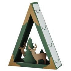deer in the forest tree ornament