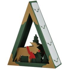 moose in the forest tree ornament