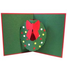 wreath pop-up card