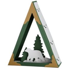 polar bear in the forest tree ornament