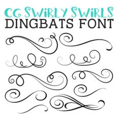 cg swirly swirls dingbats