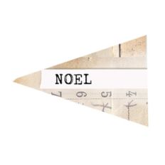 vintage noel flag