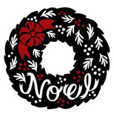 noel christmas wreath