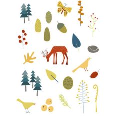 deer in the forest stickers