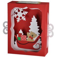 teddy bear sleigh ride gift card decoration