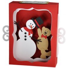 teddy bear snowman gift card decoration