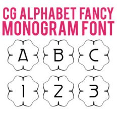 cg alphabet monogram fancy