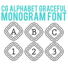 cg alphabet monogram graceful