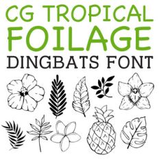 cg tropical foilage dingbats