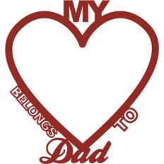 dad heart frame