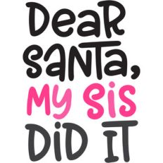 dear santa, my sis did it