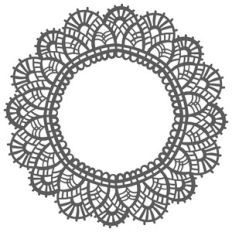 doily monogram frame