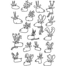 reindeer coloring stickers