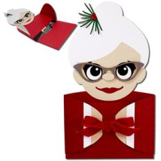 mrs claus hug gift card holder