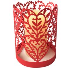 filigree hearts papercut lantern