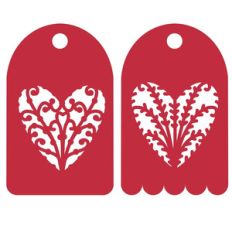 filigree hearts gift tags