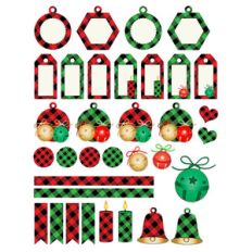 bells and plaid tags