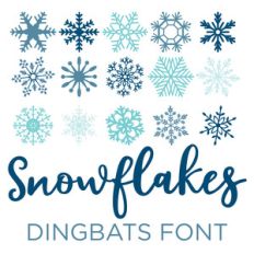 snowflakes dingbat font