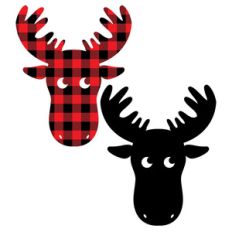 buffalo plaid moose and regular cut moose