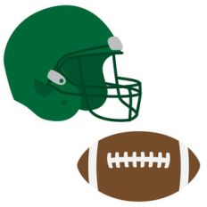 football and helmet