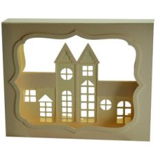 village shadow box decoration
