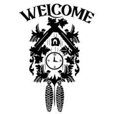 welcome cuckoo clock home decor