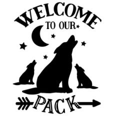 welcome to our pack - wolf design